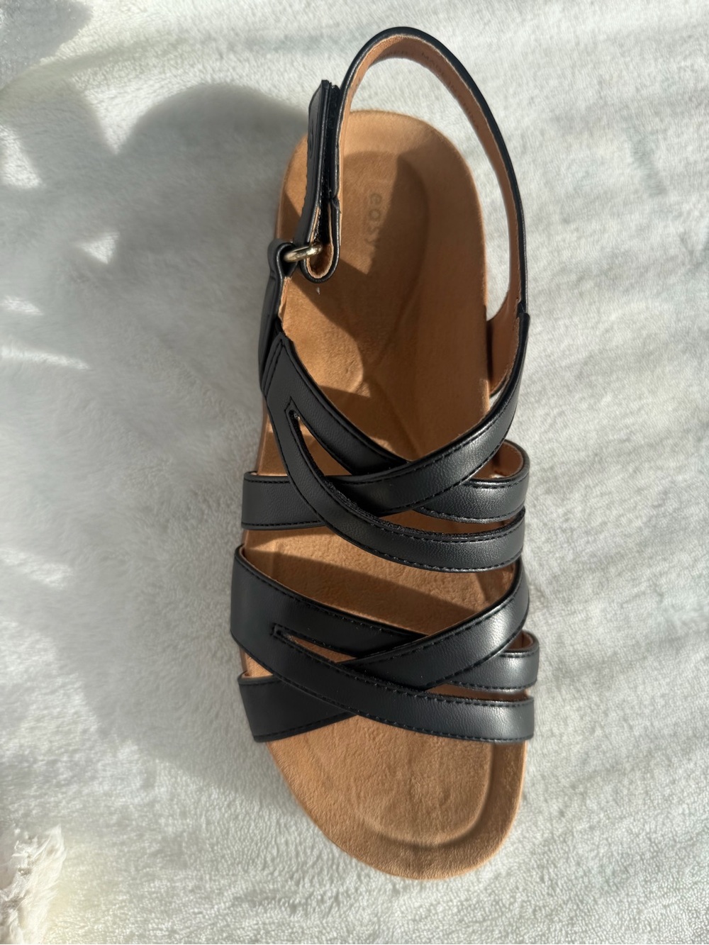 Easy Spirit Black Strappy Slingback Sandal